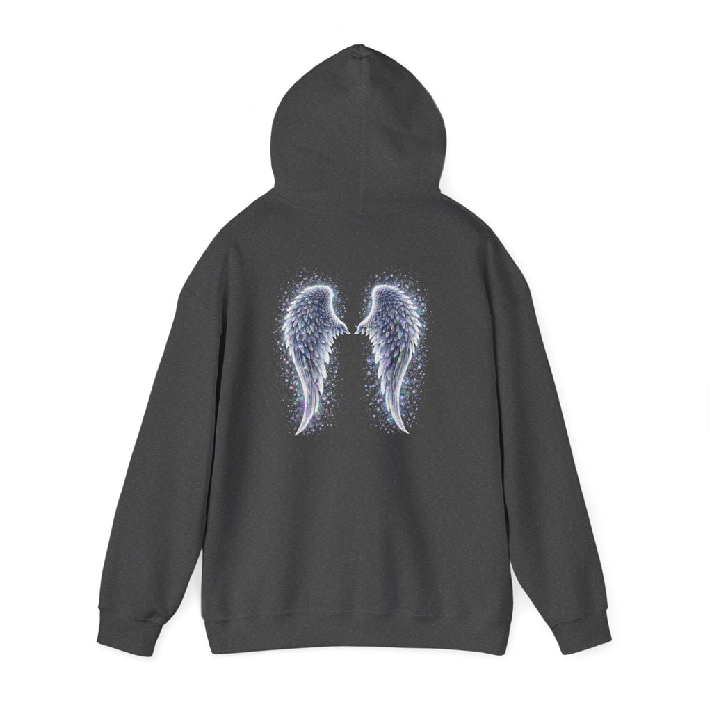 Mental illness Aura awareness silver angel wings Design hoodie -Strength you cant see Sweatshirt