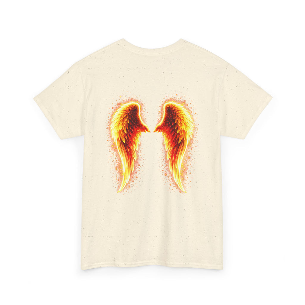 ADHD Awareness Fiery Aura Angel Wings T-Shirt — "Strength You Can't See" Inspirational Tee