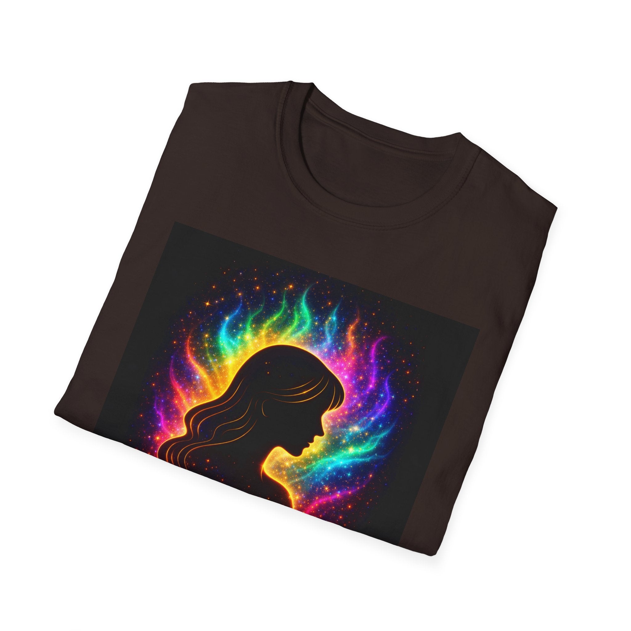 Autism Awareness Aura Silhouette T-Shirt — Rainbow Soul & Wellness Graphic Tee