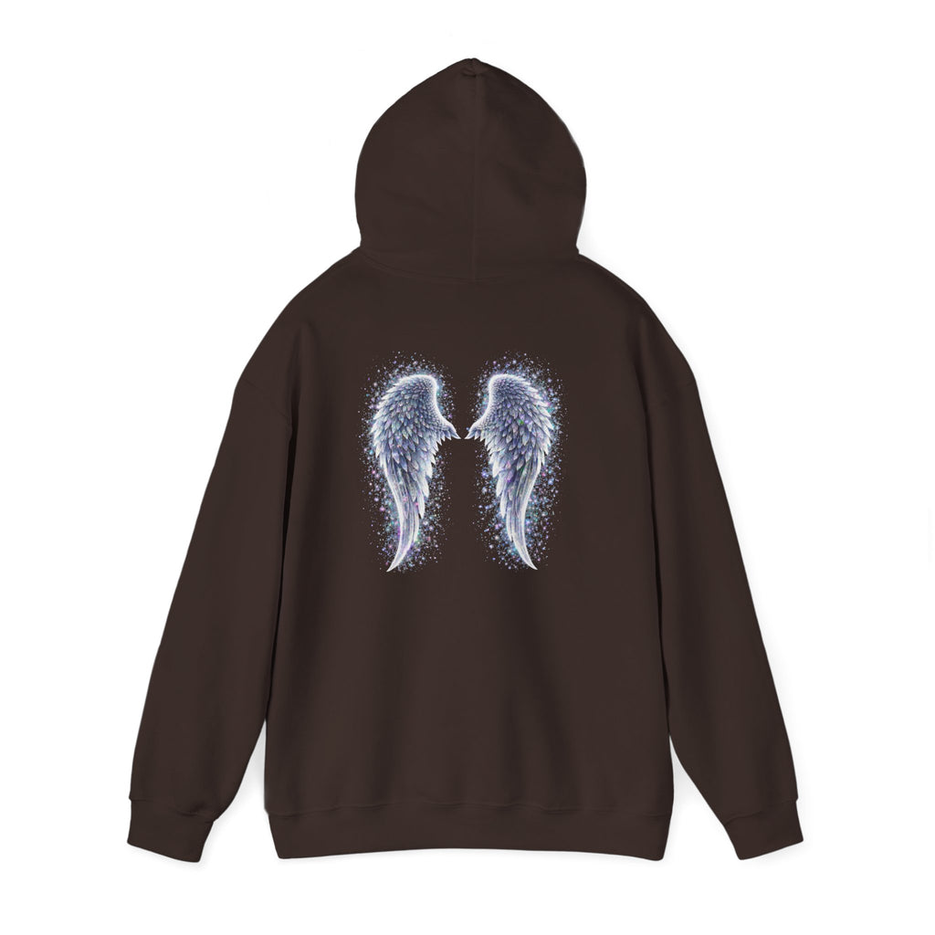 Mental illness Aura awareness silver angel wings Design hoodie -Strength you cant see Sweatshirt
