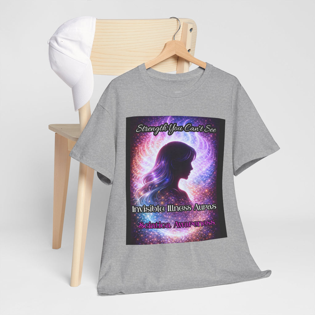 Sciatica Pain auras awareness Angel Wings Awareness Tee — Invisible Illness & Invisible Illness Awareness Shirt
