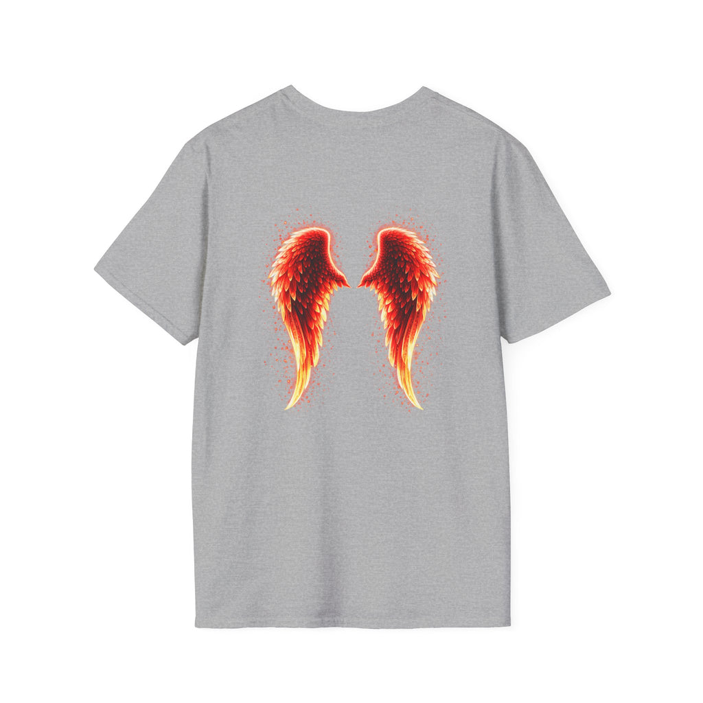 OCD awareness Invisible Illness auras Awareness T-Shirt — Strength You Can't See (Red Aura Angel Wings)