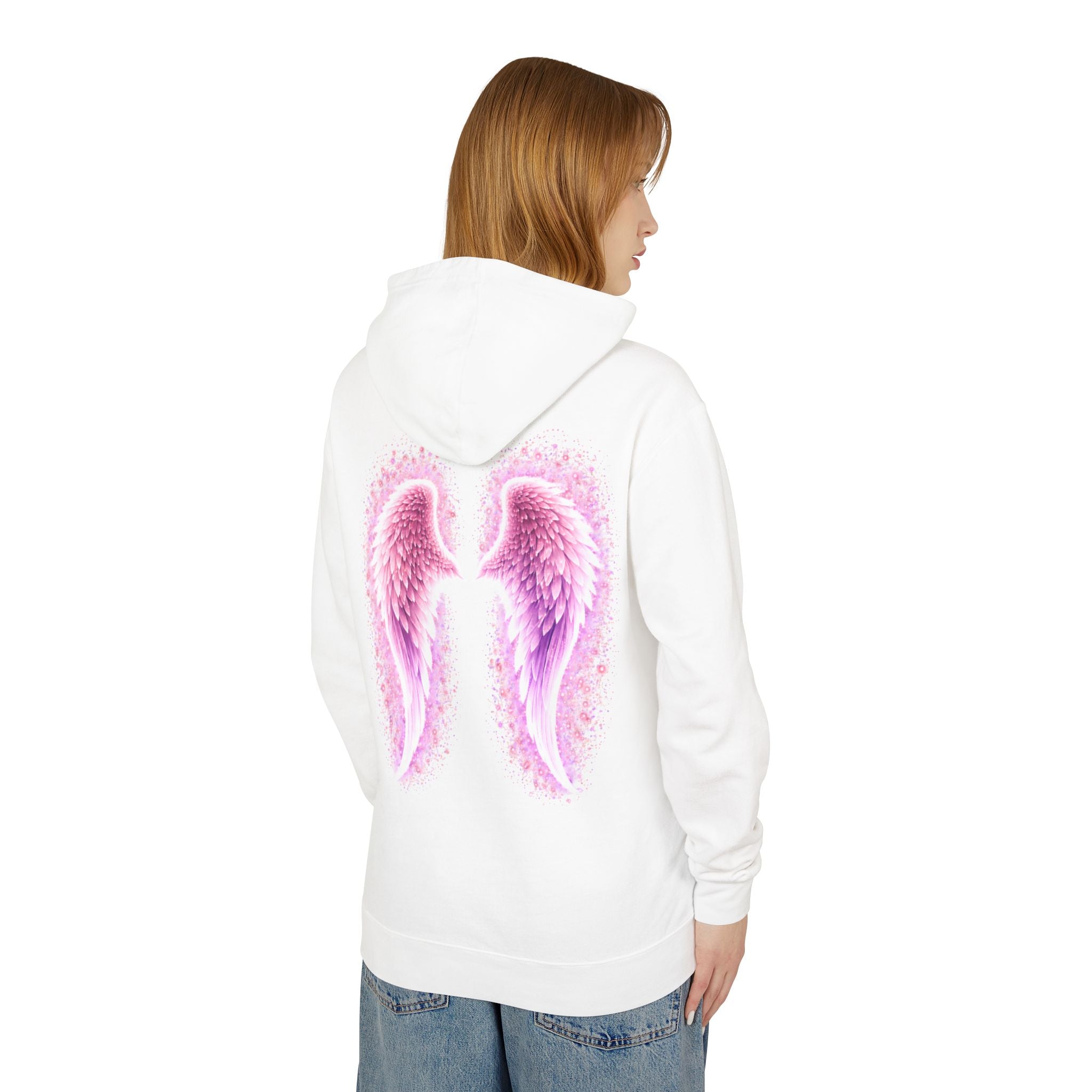 Sciatica awareness Aura Spiritual Angel Wings Hoodie — "Strength You Can't See" Inspirational Awareness Sweatshirt