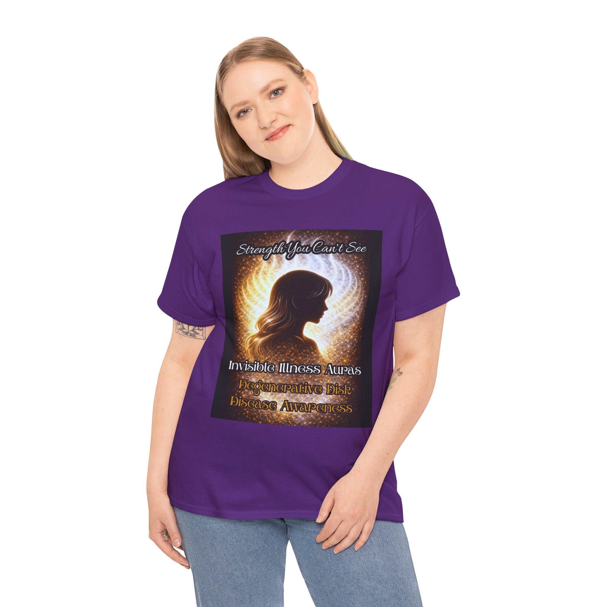 Degenerative Disk Awareness auras Angel Wings Memorial T‑Shirt — Invisible Illness Awareness Graphic Tee