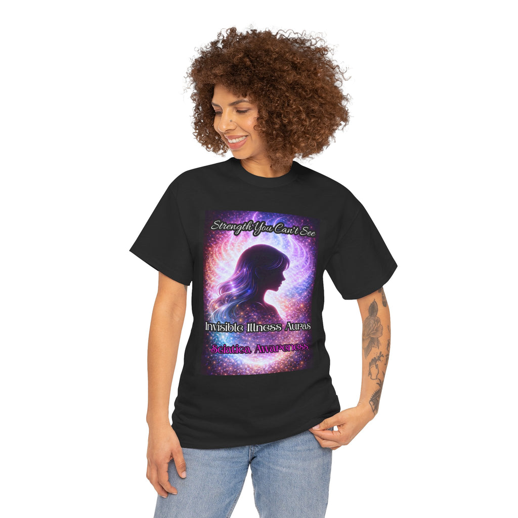 Sciatica Pain auras awareness Angel Wings Awareness Tee — Invisible Illness & Invisible Illness Awareness Shirt