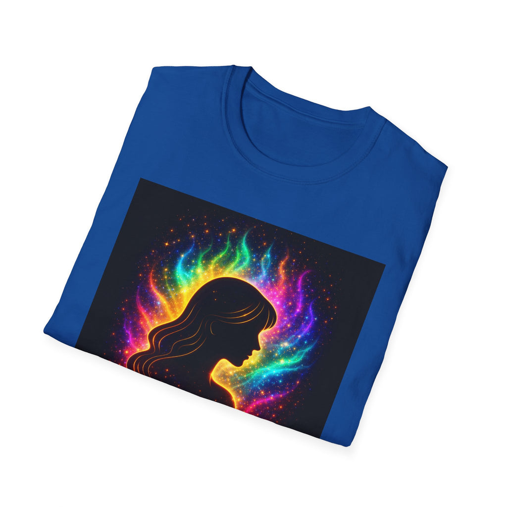 Autism Awareness Aura Silhouette T-Shirt — Rainbow Soul & Wellness Graphic Tee