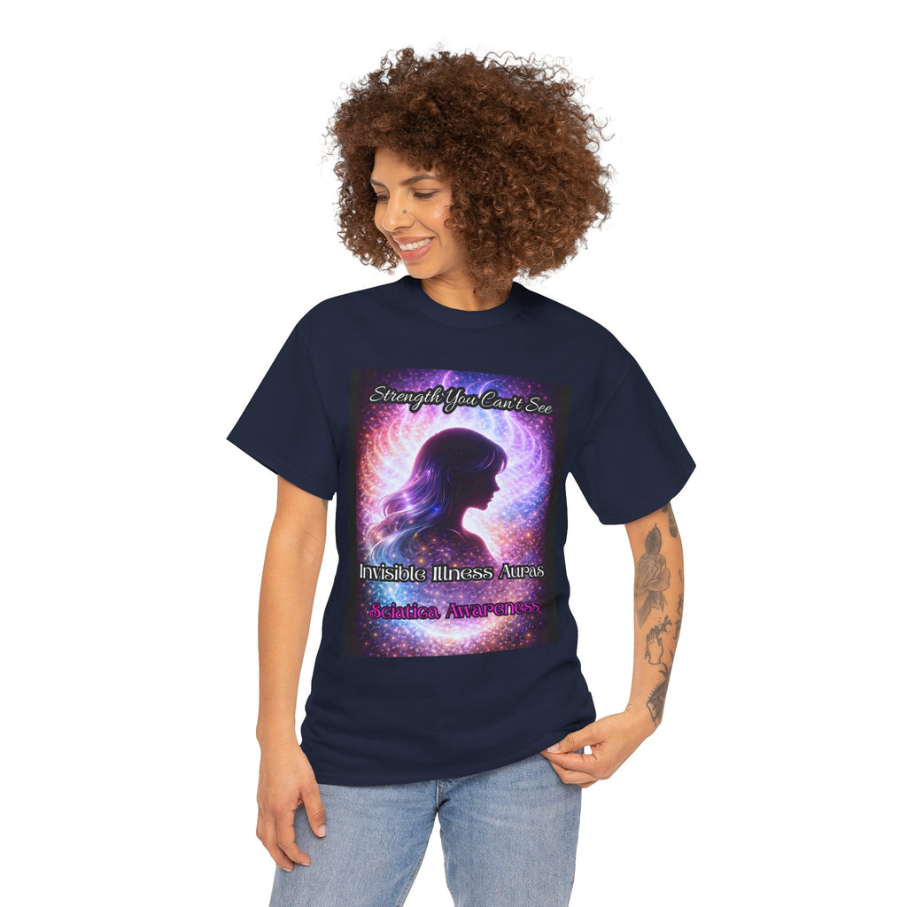 Sciatica Pain auras awareness Angel Wings Awareness Tee — Invisible Illness & Invisible Illness Awareness Shirt