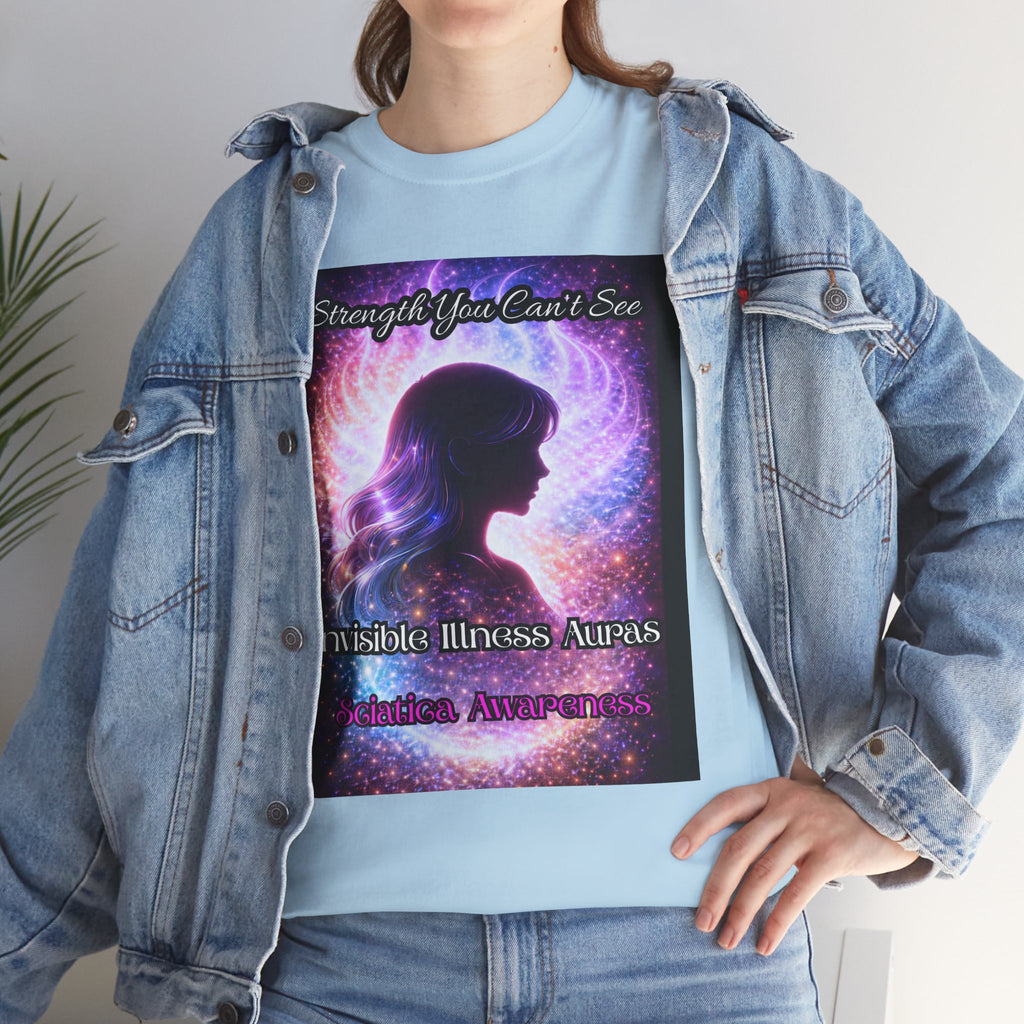 Sciatica Pain auras awareness Angel Wings Awareness Tee — Invisible Illness & Invisible Illness Awareness Shirt