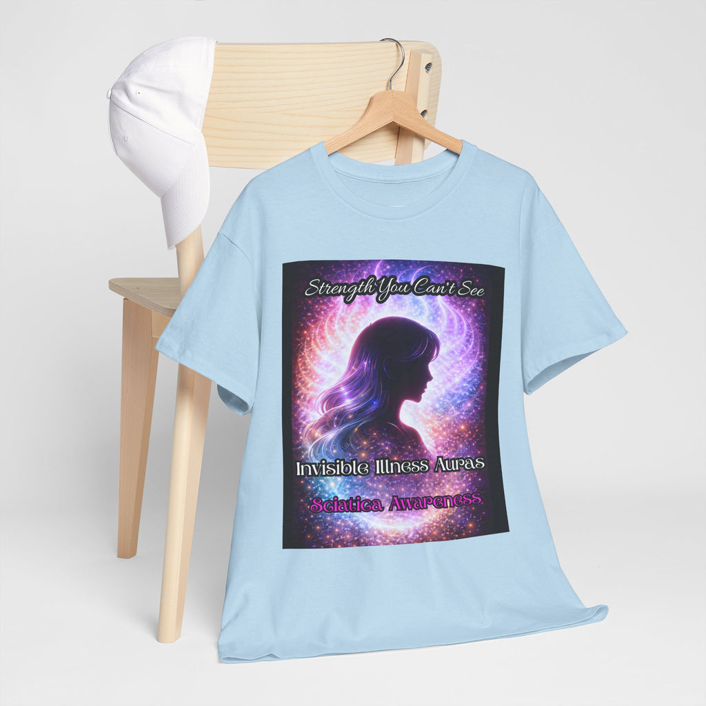 Sciatica Pain auras awareness Angel Wings Awareness Tee — Invisible Illness & Invisible Illness Awareness Shirt