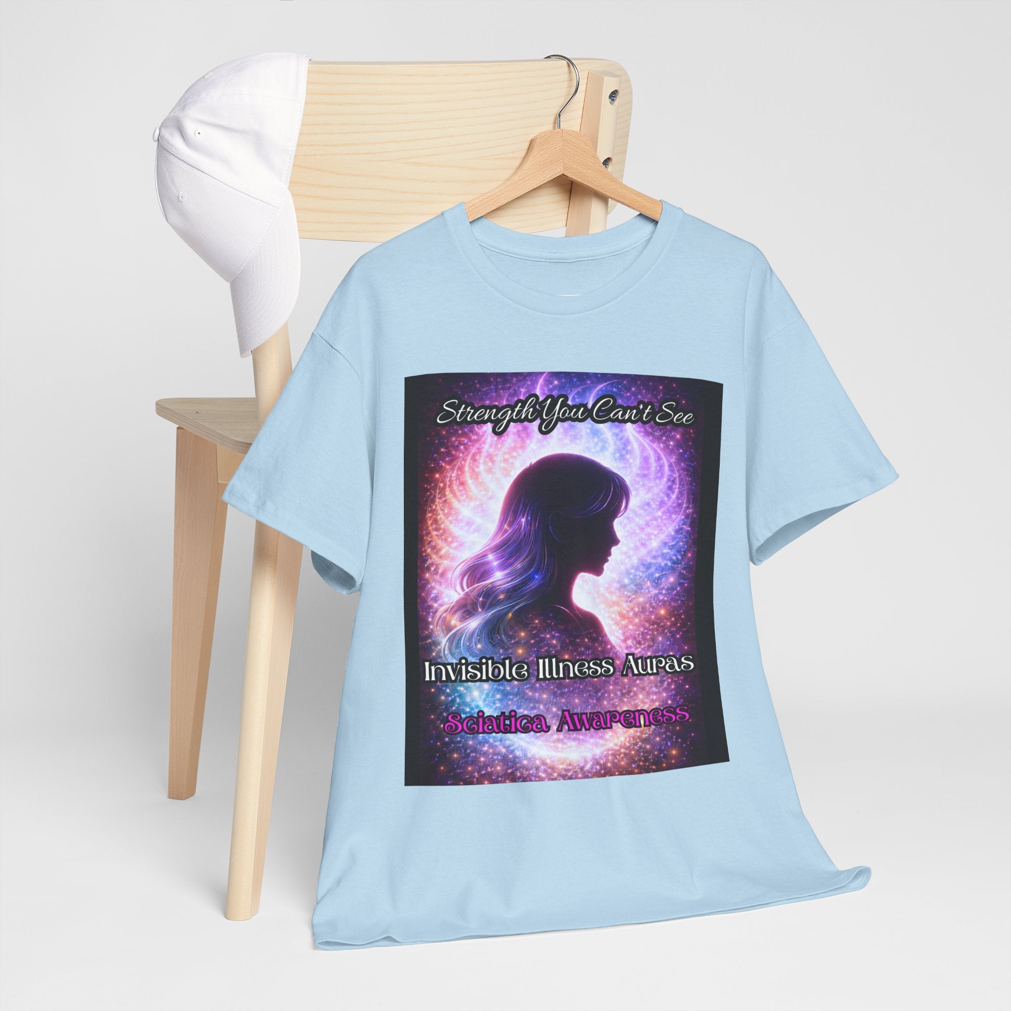 Sciatica Pain auras awareness Angel Wings Awareness Tee — Invisible Illness & Invisible Illness Awareness Shirt