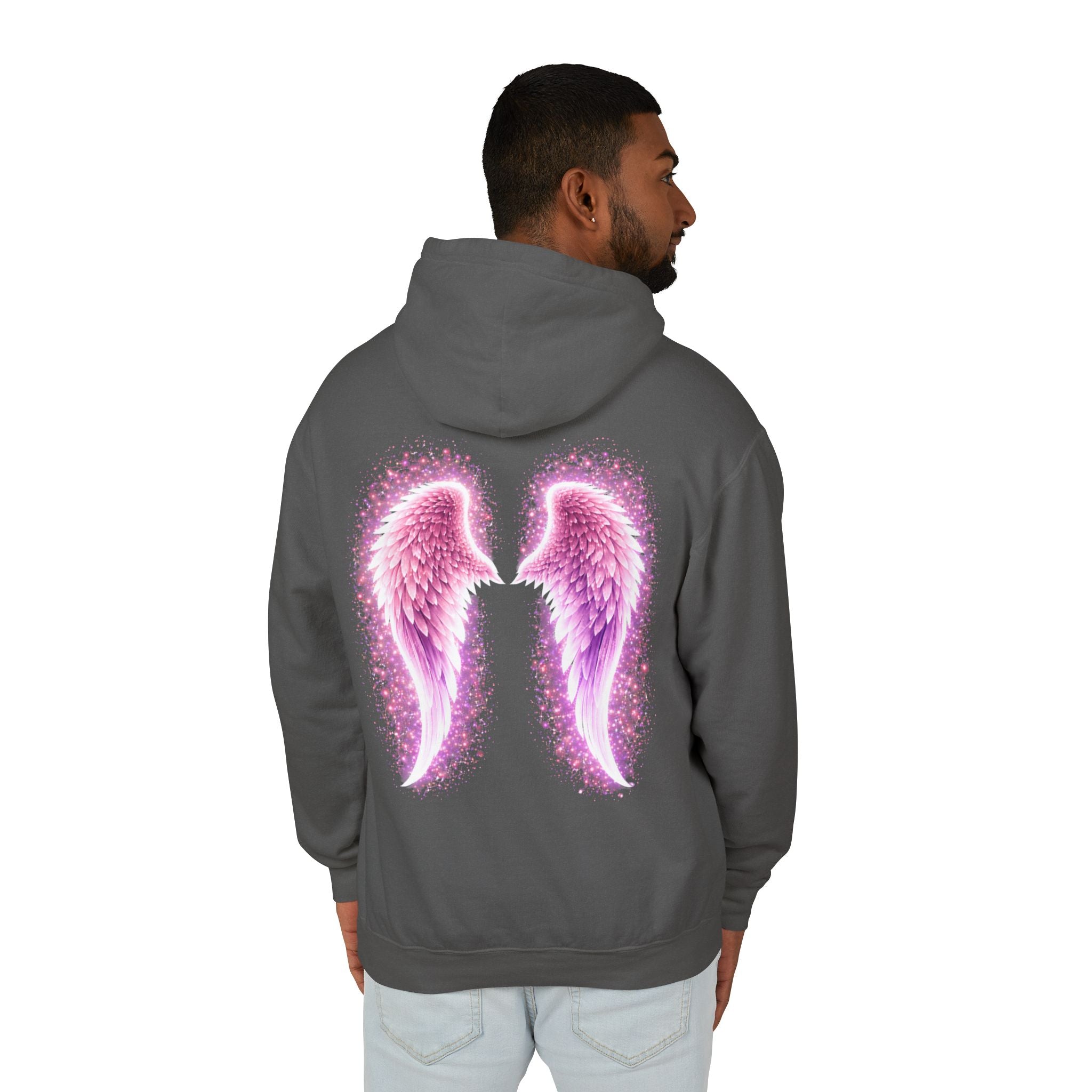 Sciatica awareness Aura Spiritual Angel Wings Hoodie — "Strength You Can't See" Inspirational Awareness Sweatshirt