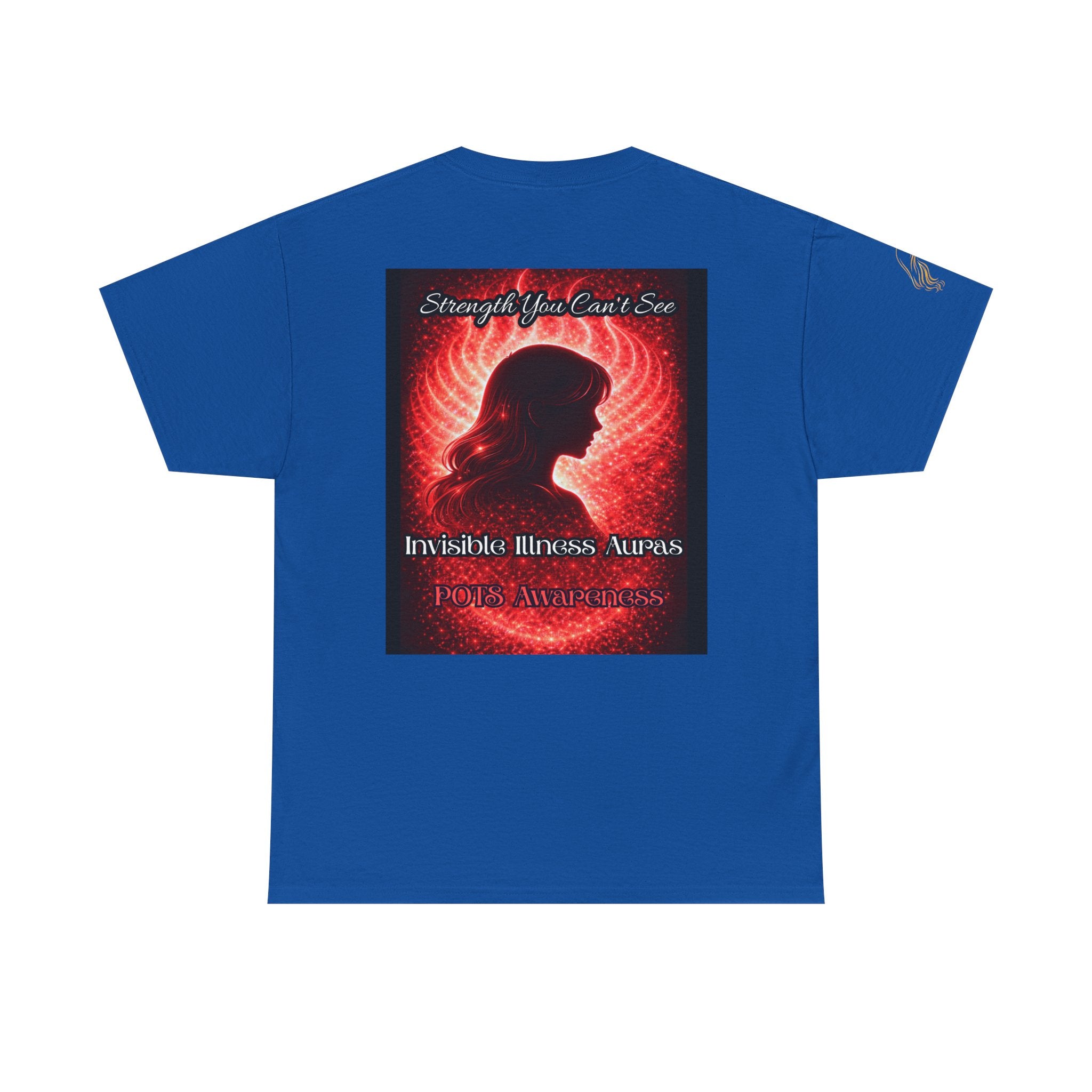 POTS AURA AWARENESS TShirt — Invisible Illness Awareness Tee ("Strength You Can’t See" Red Aura Design)