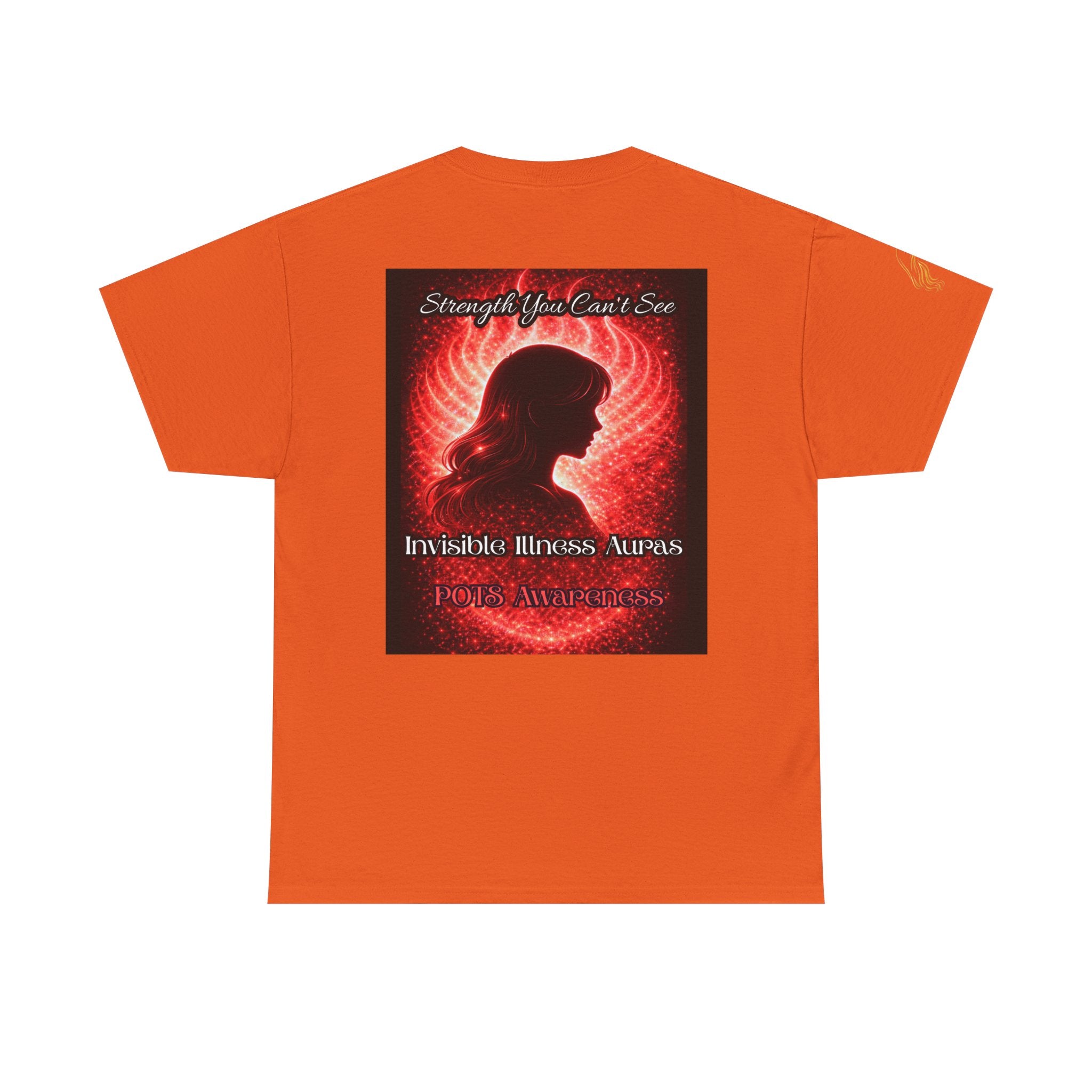 POTS AURA AWARENESS TShirt — Invisible Illness Awareness Tee ("Strength You Can’t See" Red Aura Design)
