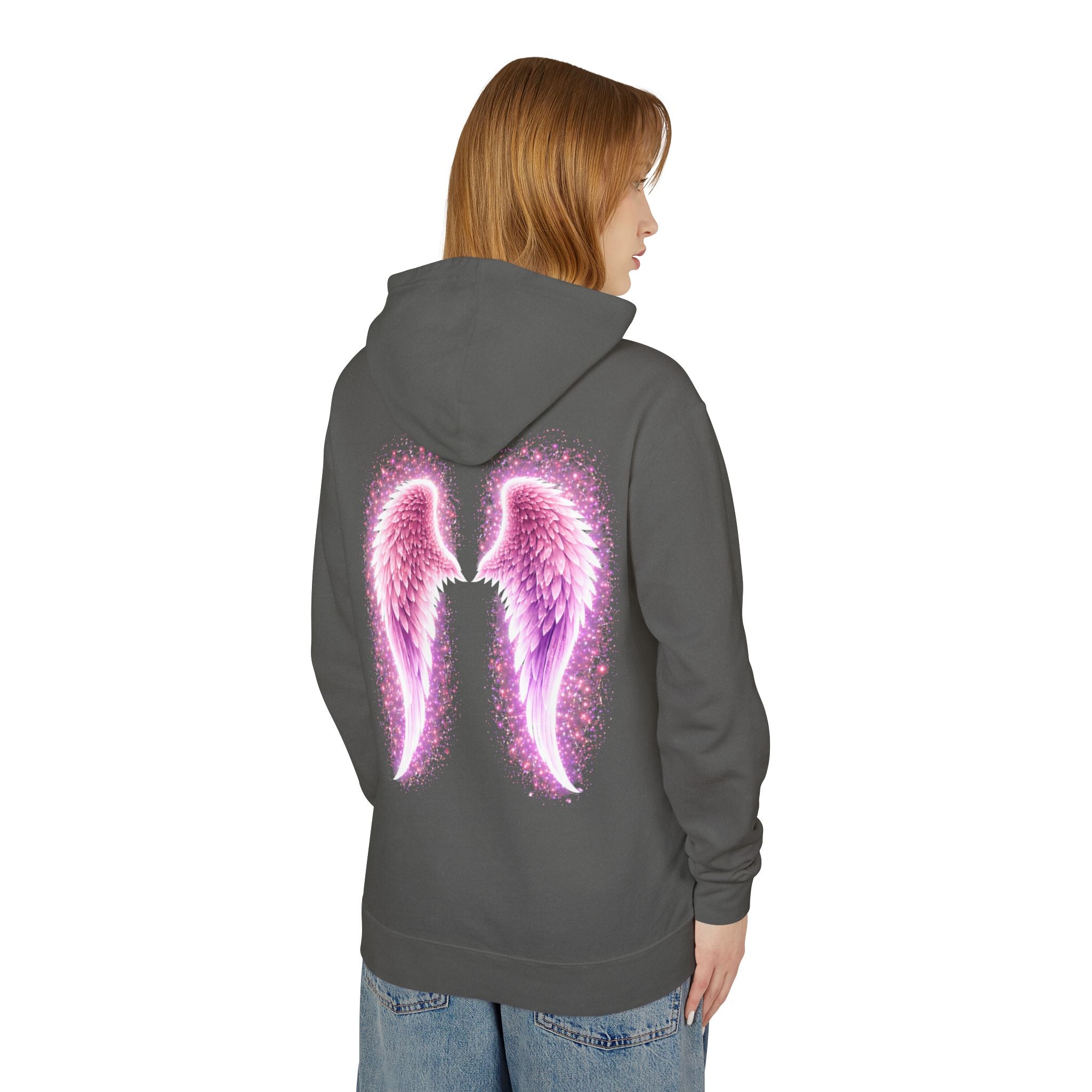 Sciatica awareness Aura Spiritual Angel Wings Hoodie — "Strength You Can't See" Inspirational Awareness Sweatshirt