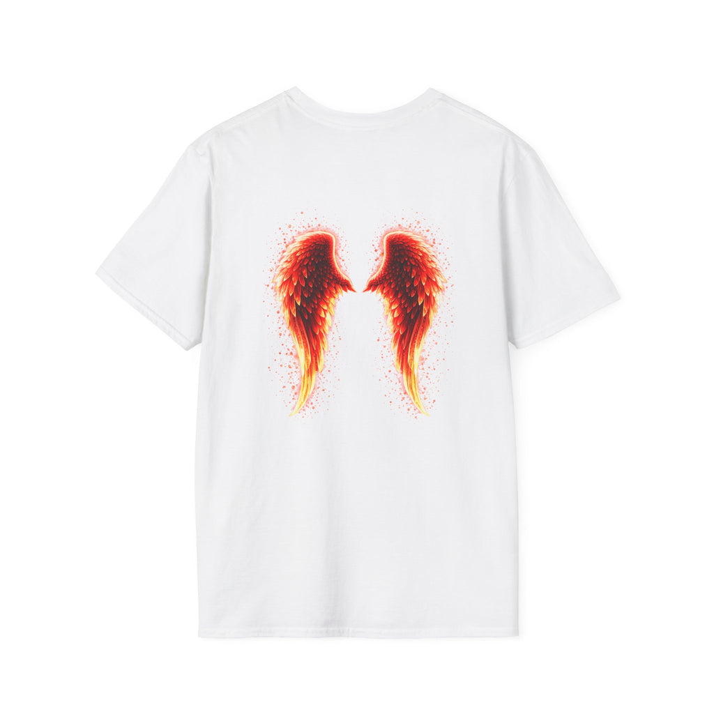 OCD awareness Invisible Illness auras Awareness T-Shirt — Strength You Can't See (Red Aura Angel Wings)