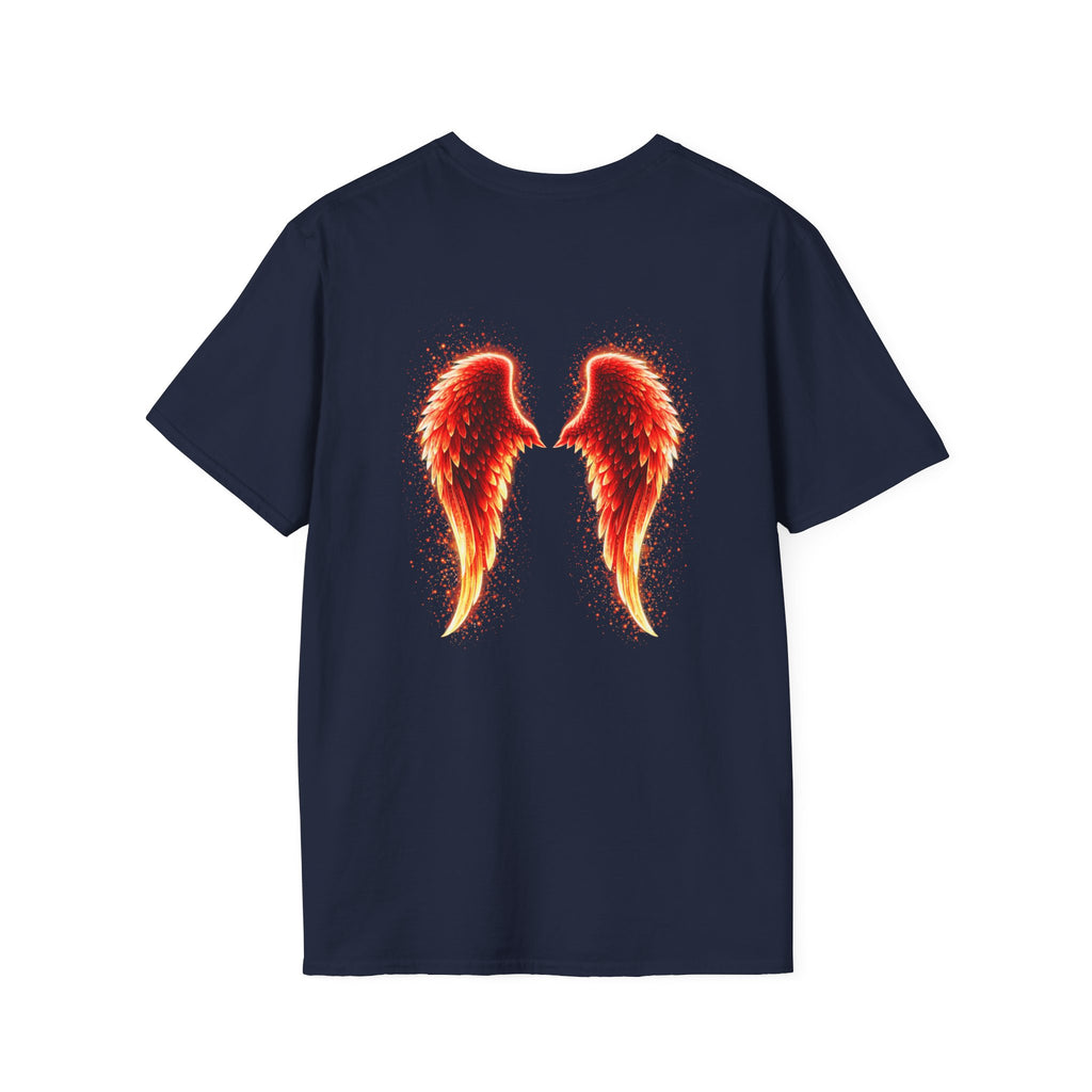 OCD awareness Invisible Illness auras Awareness T-Shirt — Strength You Can't See (Red Aura Angel Wings)