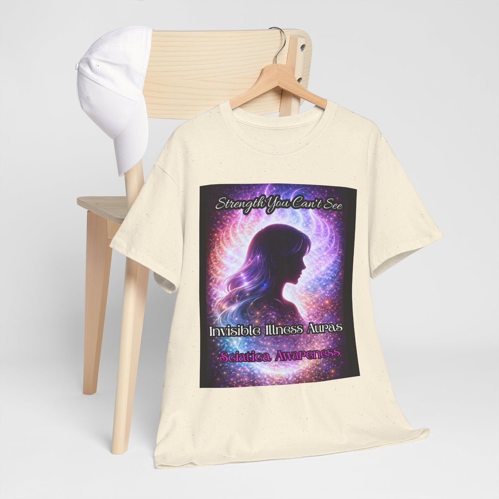 Sciatica Pain auras awareness Angel Wings Awareness Tee — Invisible Illness & Invisible Illness Awareness Shirt