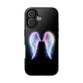 Angel Wings Tough Phone Case — Iridescent Sparkle Opal Guardian Protection