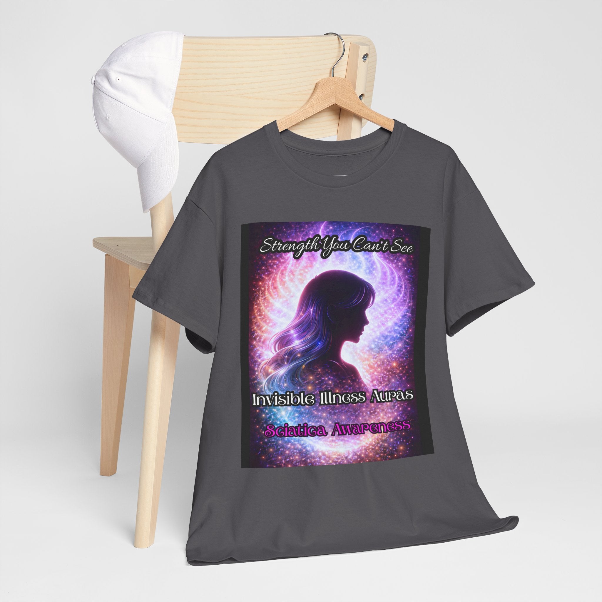 Sciatica Pain auras awareness Angel Wings Awareness Tee — Invisible Illness & Invisible Illness Awareness Shirt