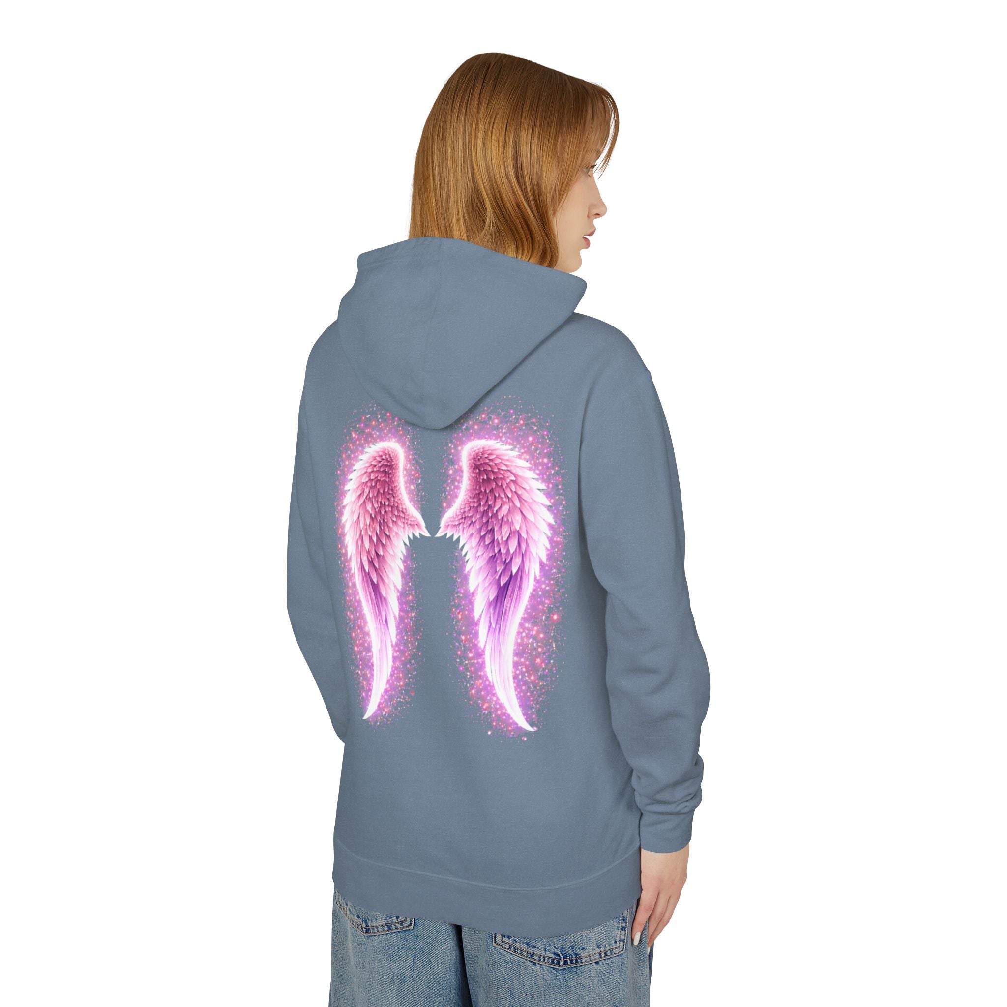 Sciatica awareness Aura Spiritual Angel Wings Hoodie — "Strength You Can't See" Inspirational Awareness Sweatshirt