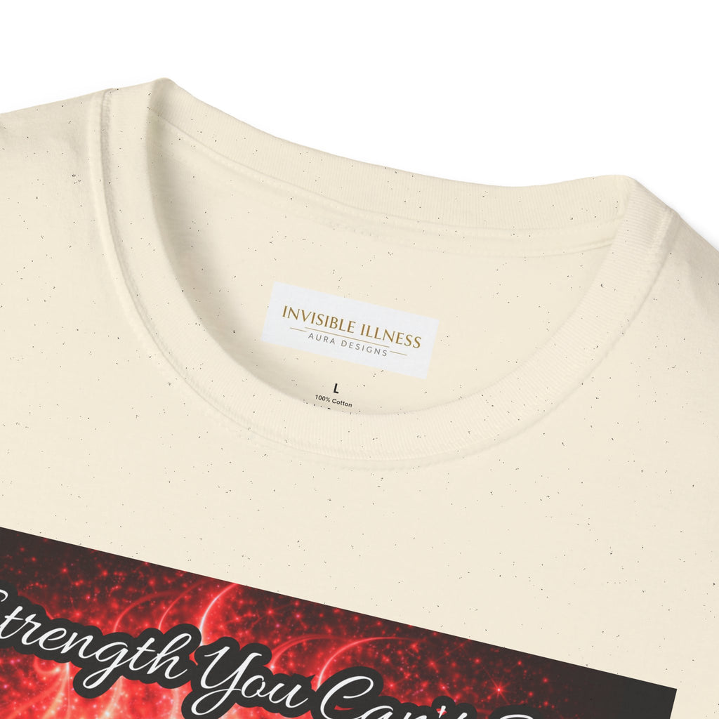 OCD awareness Invisible Illness auras Awareness T-Shirt — Strength You Can't See (Red Aura Angel Wings)