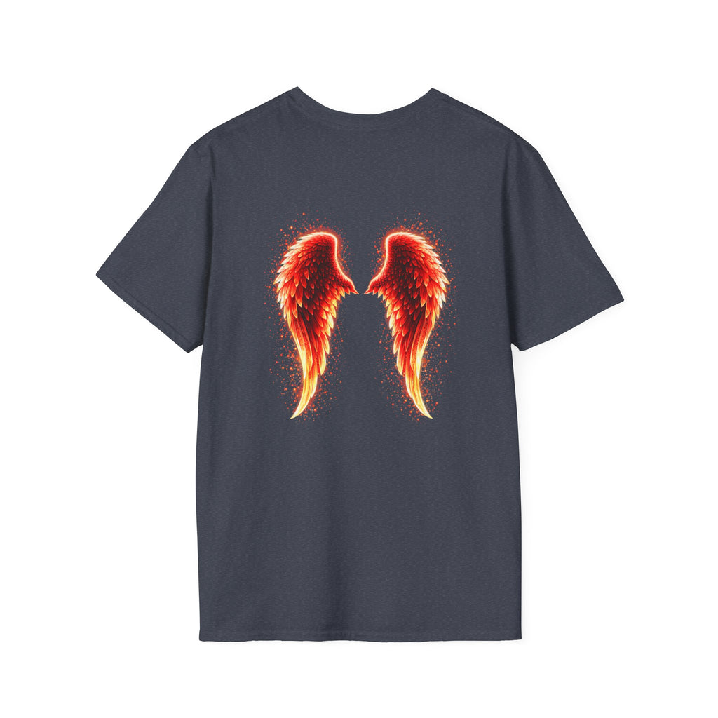 OCD awareness Invisible Illness auras Awareness T-Shirt — Strength You Can't See (Red Aura Angel Wings)