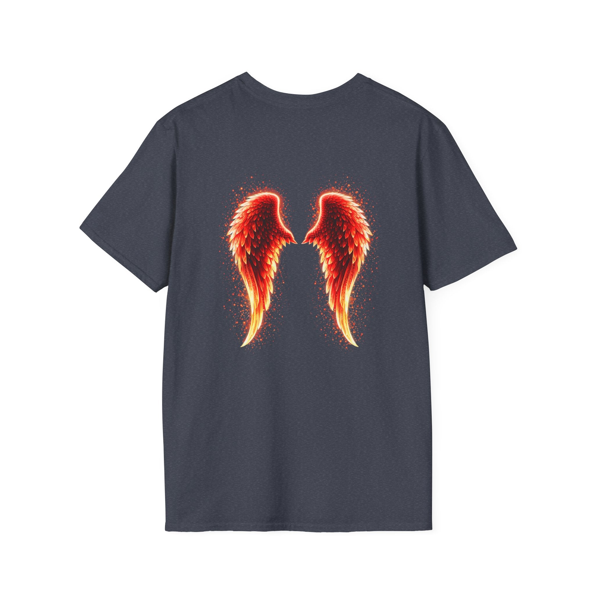 OCD awareness Invisible Illness auras Awareness T-Shirt — Strength You Can't See (Red Aura Angel Wings)