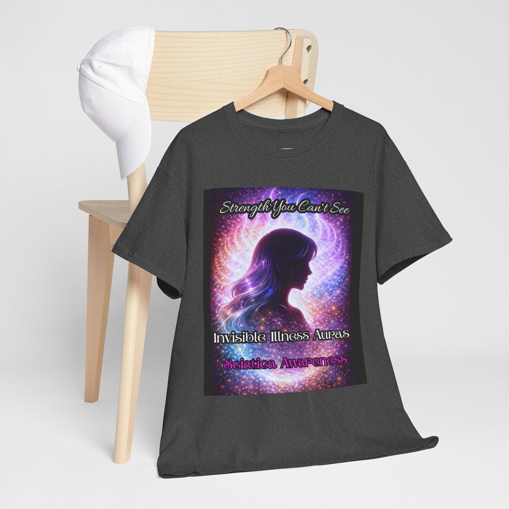 Sciatica Pain auras awareness Angel Wings Awareness Tee — Invisible Illness & Invisible Illness Awareness Shirt