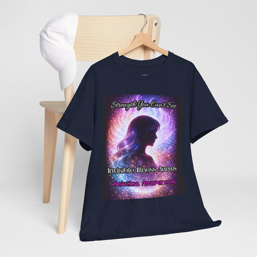 Sciatica Pain auras awareness Angel Wings Awareness Tee — Invisible Illness & Invisible Illness Awareness Shirt
