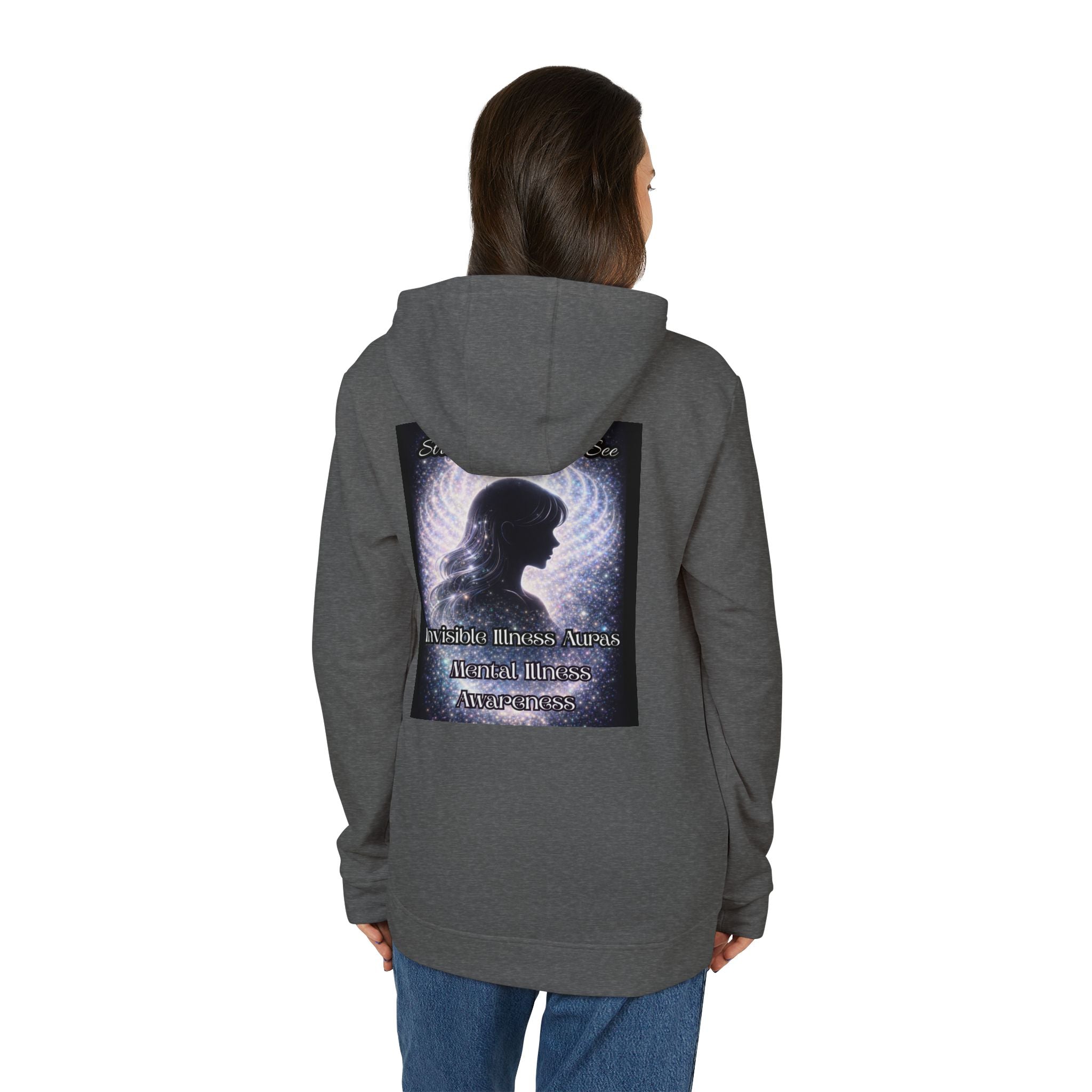 Mental health awareness Aura diamond silver  Inspirational Hoodie — 'I Believe in Miracles' Graphic Hooded Sweatshirt