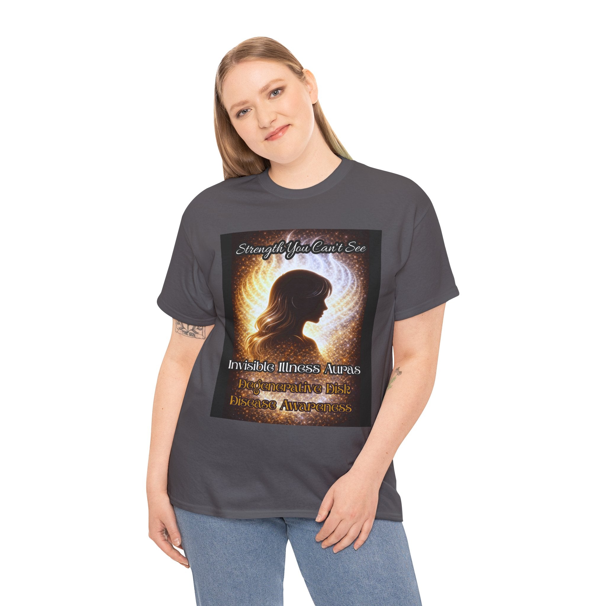 Degenerative Disk Awareness auras Angel Wings Memorial T‑Shirt — Invisible Illness Awareness Graphic Tee
