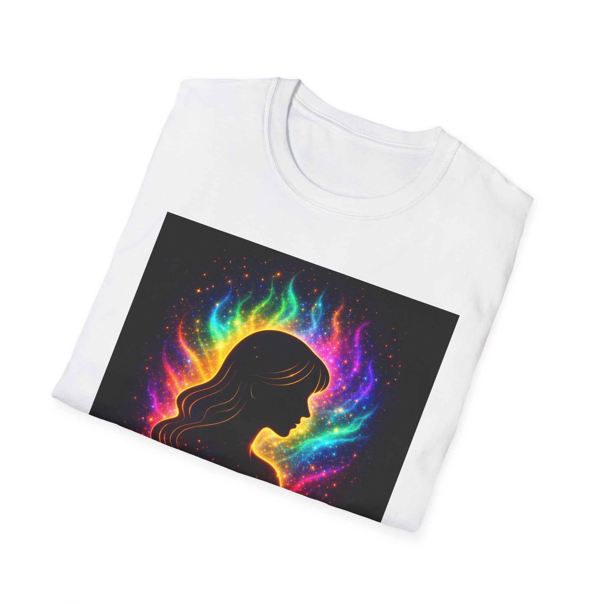 Autism Awareness Aura Silhouette T-Shirt — Rainbow Soul & Wellness Graphic Tee