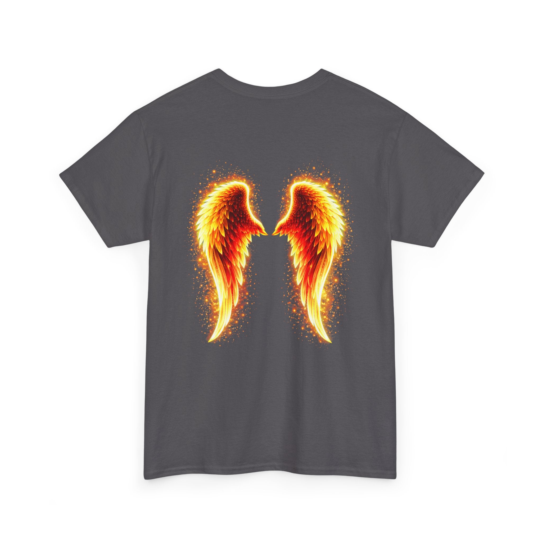 ADHD Awareness Fiery Aura Angel Wings T-Shirt — "Strength You Can't See" Inspirational Tee