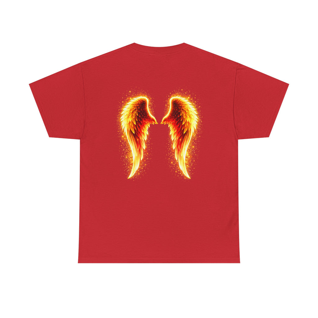 ADHD Awareness Fiery Aura Angel Wings T-Shirt — "Strength You Can't See" Inspirational Tee