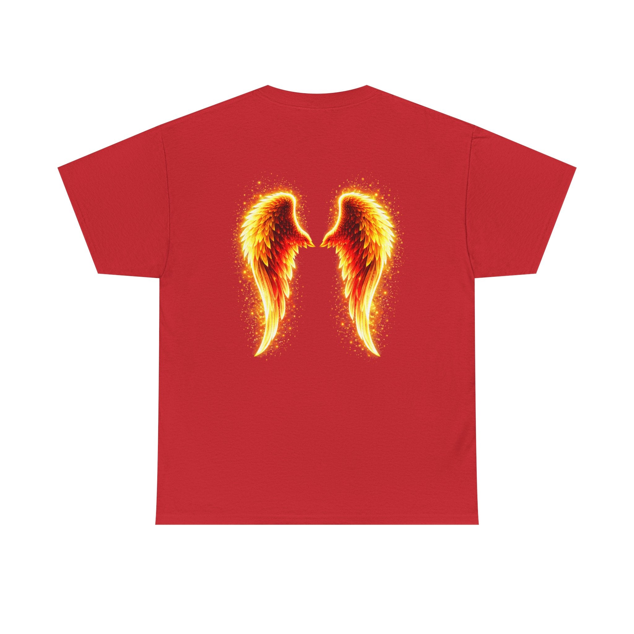 ADHD Awareness Fiery Aura Angel Wings T-Shirt — "Strength You Can't See" Inspirational Tee