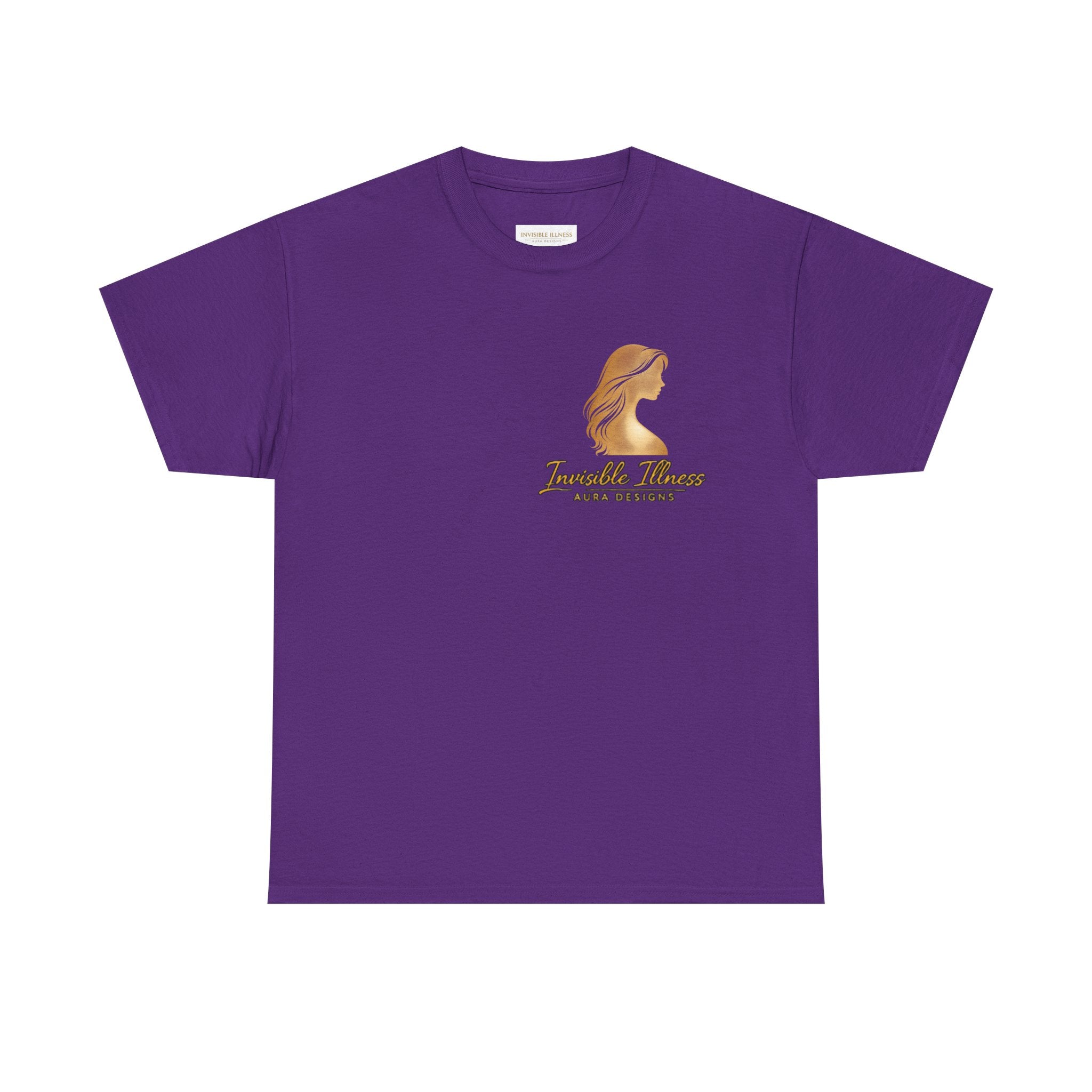 Migraine Awareness Purple Auras Tee — "Invisible Illness Auras" Support T-Shirt