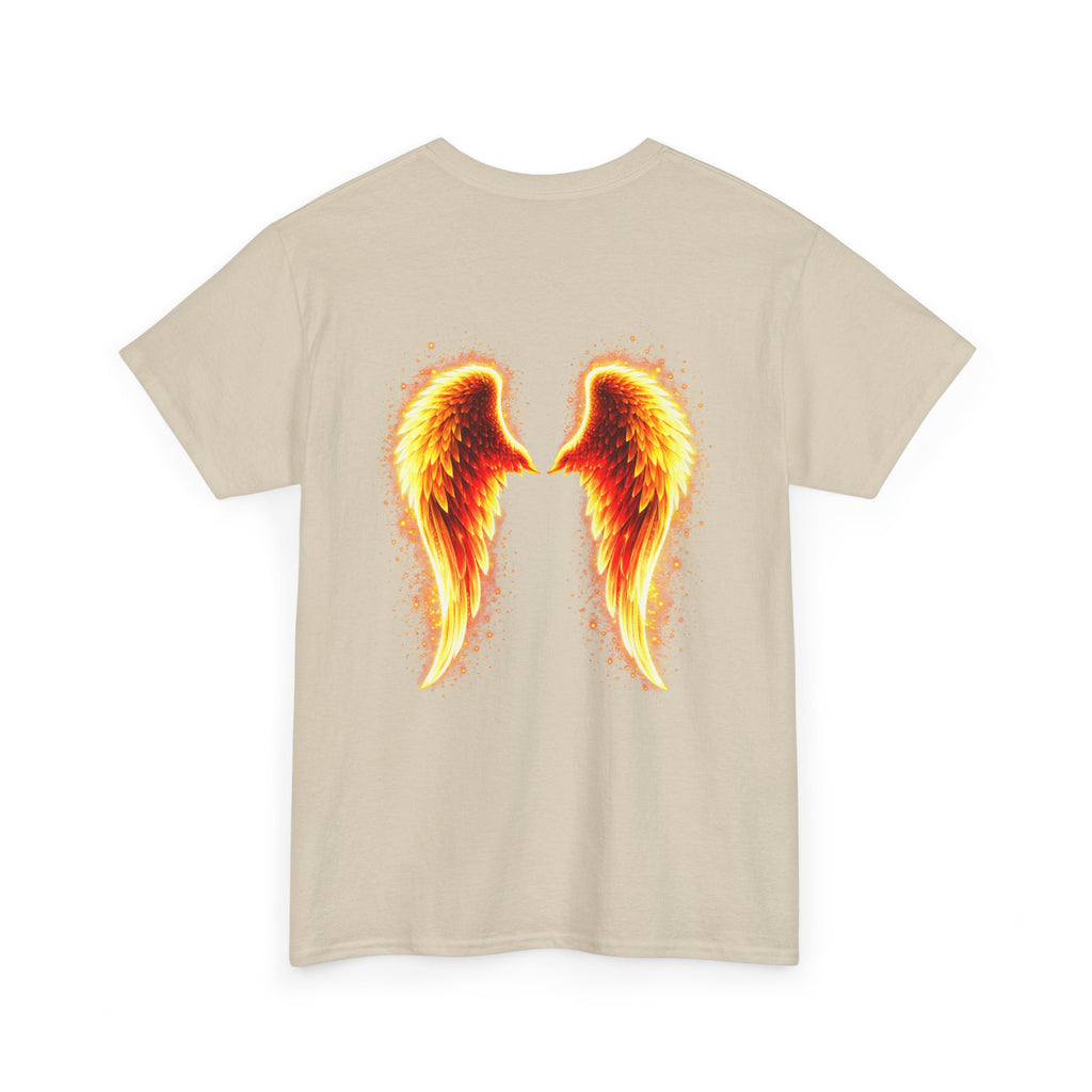 ADHD Awareness Fiery Aura Angel Wings T-Shirt — "Strength You Can't See" Inspirational Tee