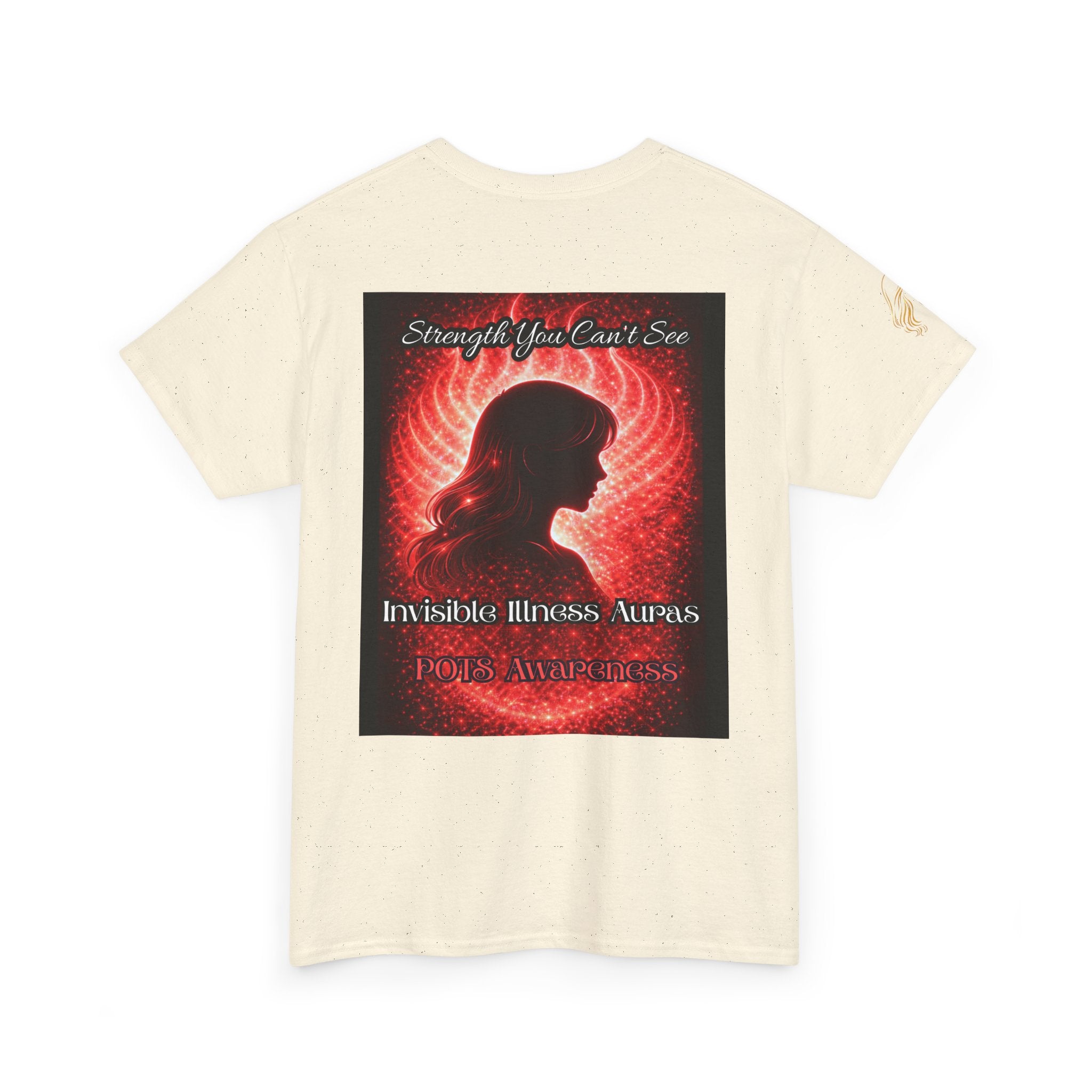 POTS AURA AWARENESS TShirt — Invisible Illness Awareness Tee ("Strength You Can’t See" Red Aura Design)