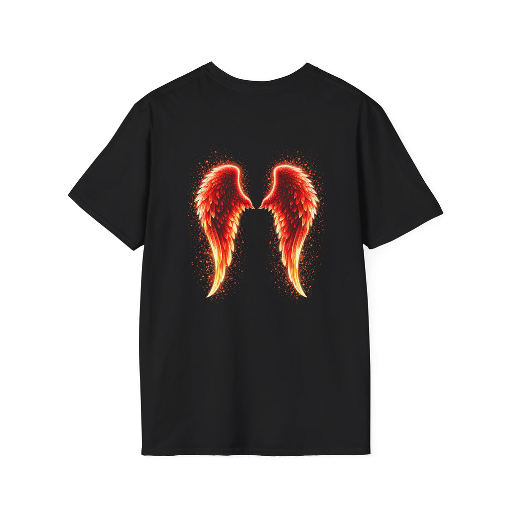 OCD awareness Invisible Illness auras Awareness T-Shirt — Strength You Can't See (Red Aura Angel Wings)