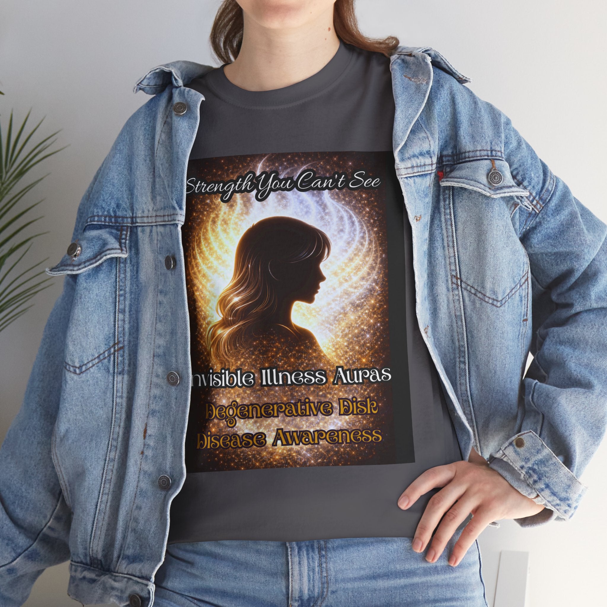 Degenerative Disk Awareness auras Angel Wings Memorial T‑Shirt — Invisible Illness Awareness Graphic Tee