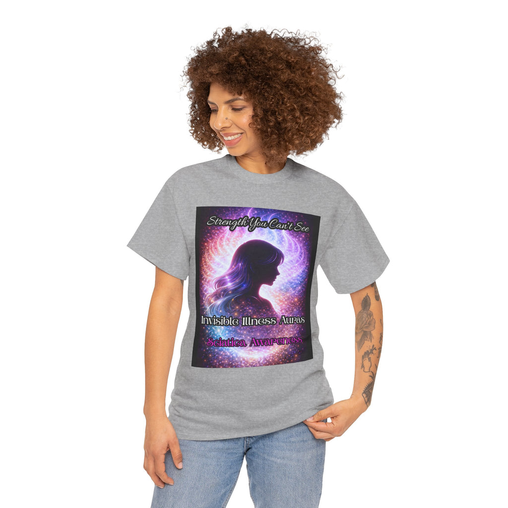 Sciatica Pain auras awareness Angel Wings Awareness Tee — Invisible Illness & Invisible Illness Awareness Shirt