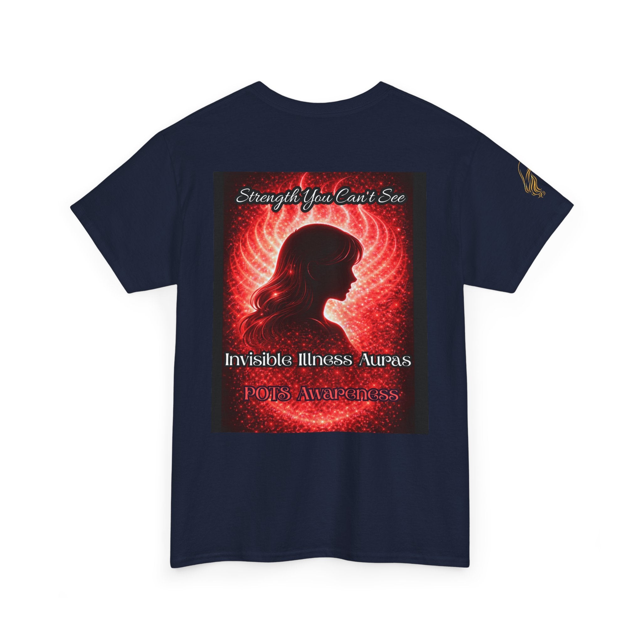 POTS AURA AWARENESS TShirt — Invisible Illness Awareness Tee ("Strength You Can’t See" Red Aura Design)