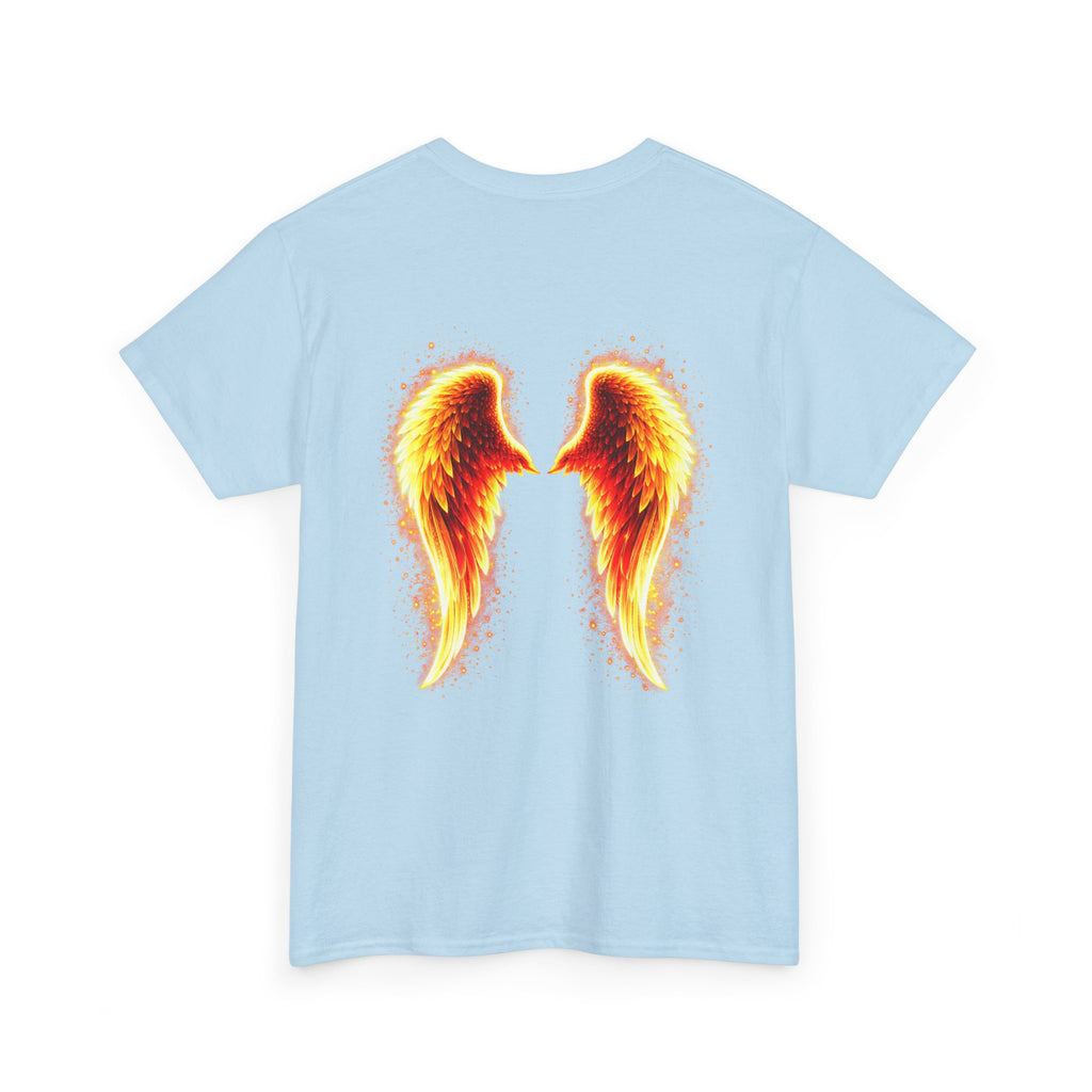 ADHD Awareness Fiery Aura Angel Wings T-Shirt — "Strength You Can't See" Inspirational Tee
