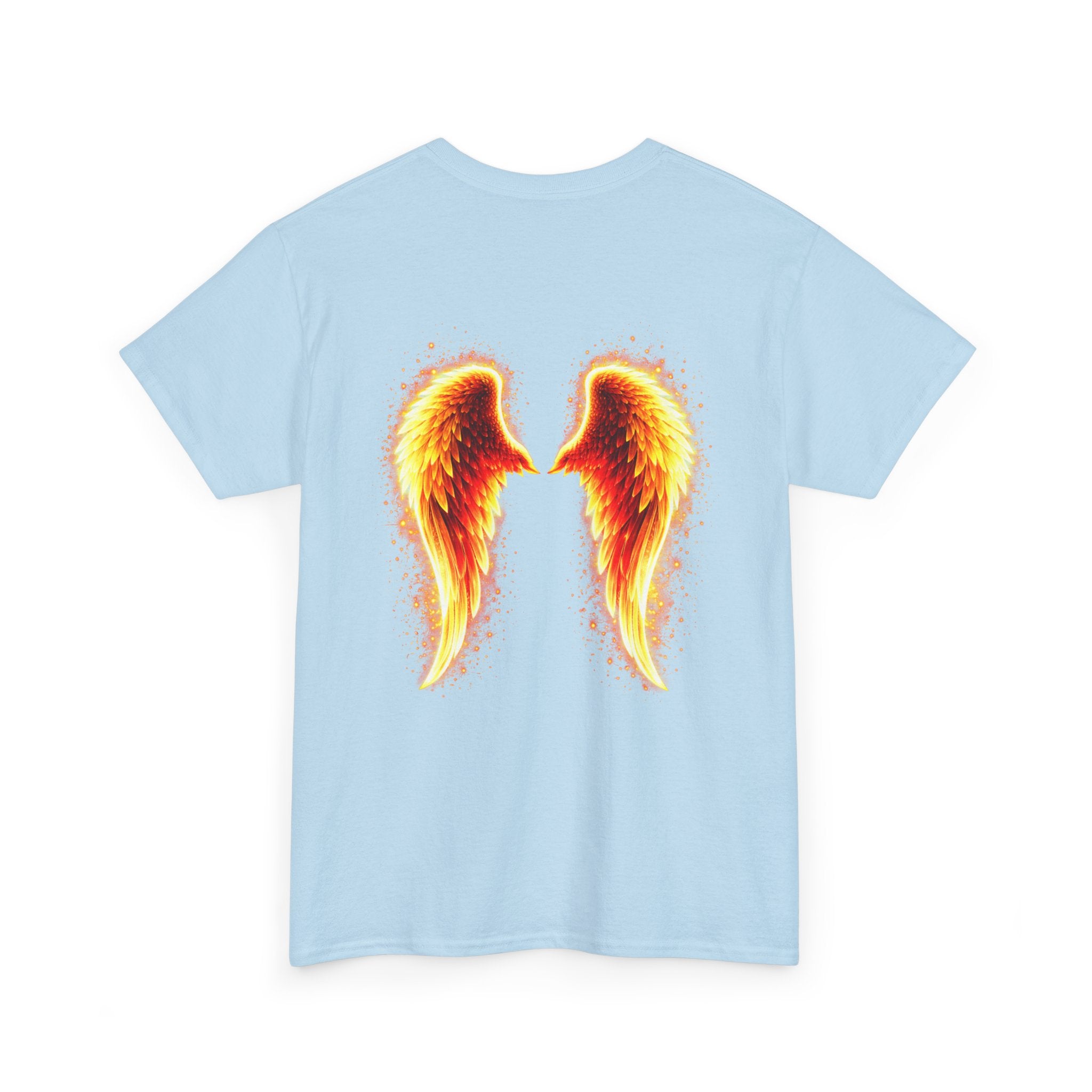 ADHD Awareness Fiery Aura Angel Wings T-Shirt — "Strength You Can't See" Inspirational Tee