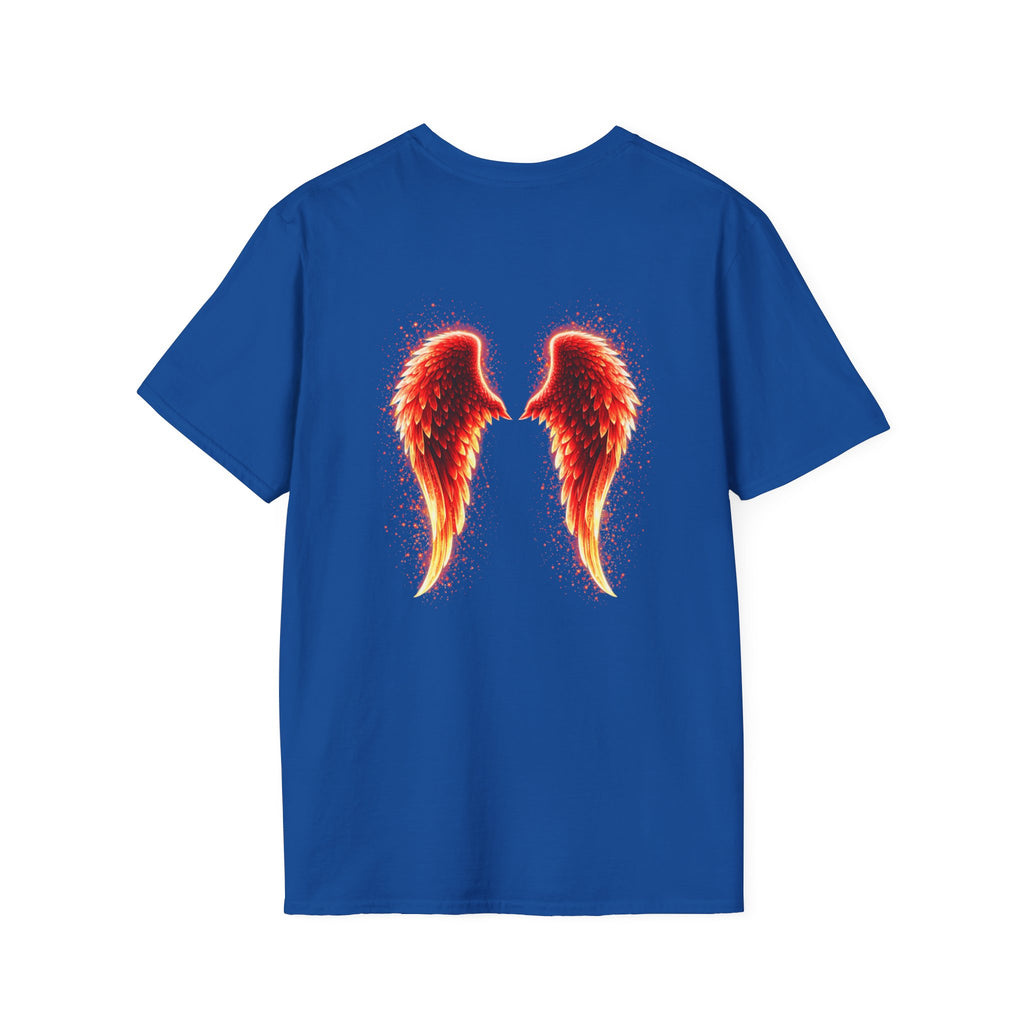 OCD awareness Invisible Illness auras Awareness T-Shirt — Strength You Can't See (Red Aura Angel Wings)