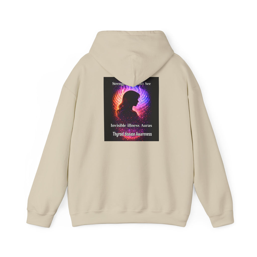 Thyroid Disease Awareness aura galaxy Hoodie – Strength You Can't See Sweatshirt