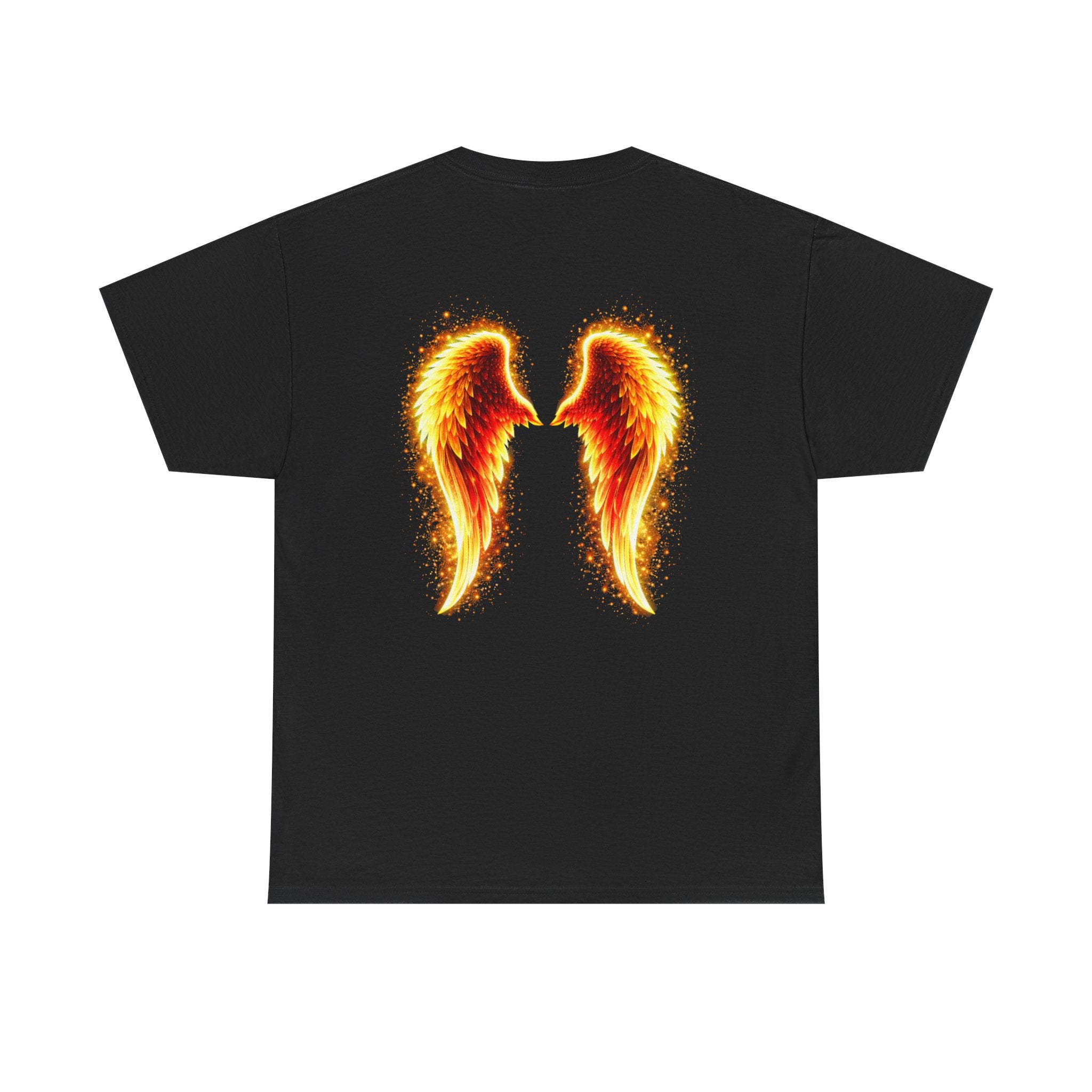 ADHD Awareness Fiery Aura Angel Wings T-Shirt — "Strength You Can't See" Inspirational Tee