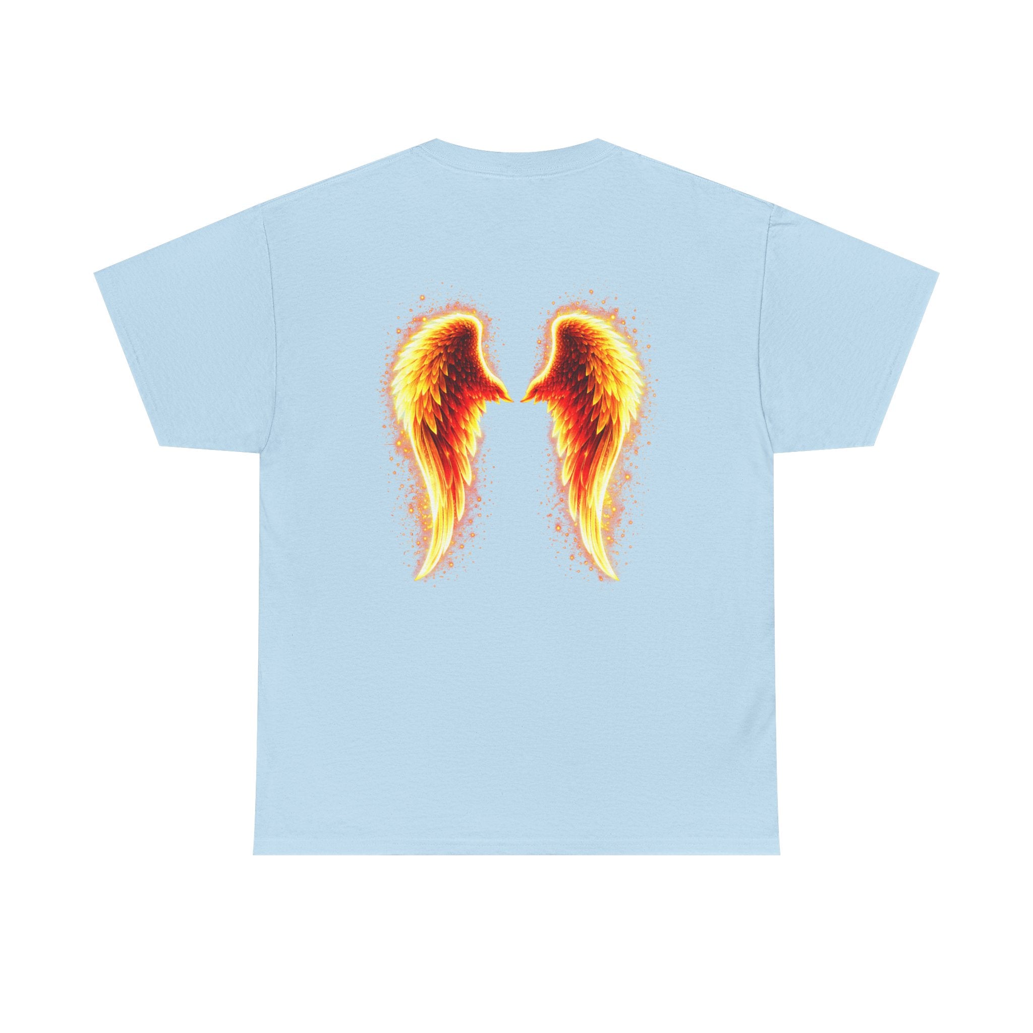 ADHD Awareness Fiery Aura Angel Wings T-Shirt — "Strength You Can't See" Inspirational Tee