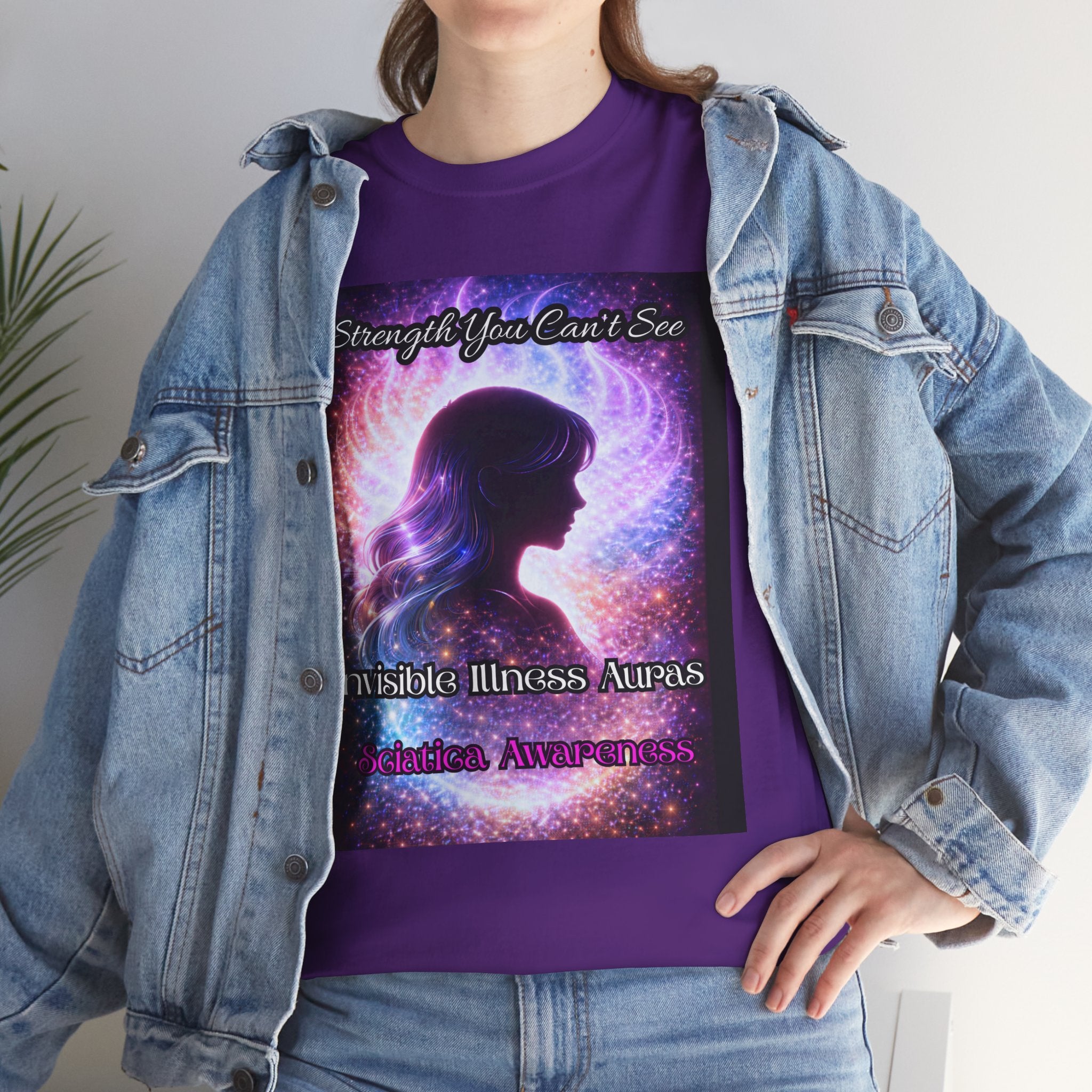 Sciatica Pain auras awareness Angel Wings Awareness Tee — Invisible Illness & Invisible Illness Awareness Shirt