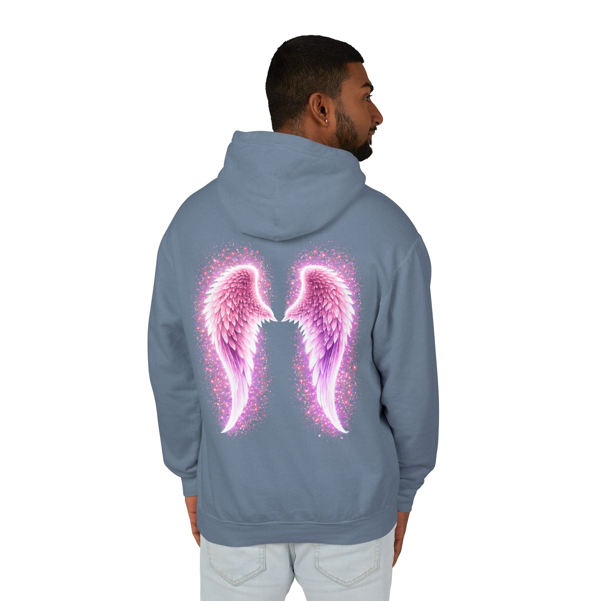 Sciatica awareness Aura Spiritual Angel Wings Hoodie — "Strength You Can't See" Inspirational Awareness Sweatshirt